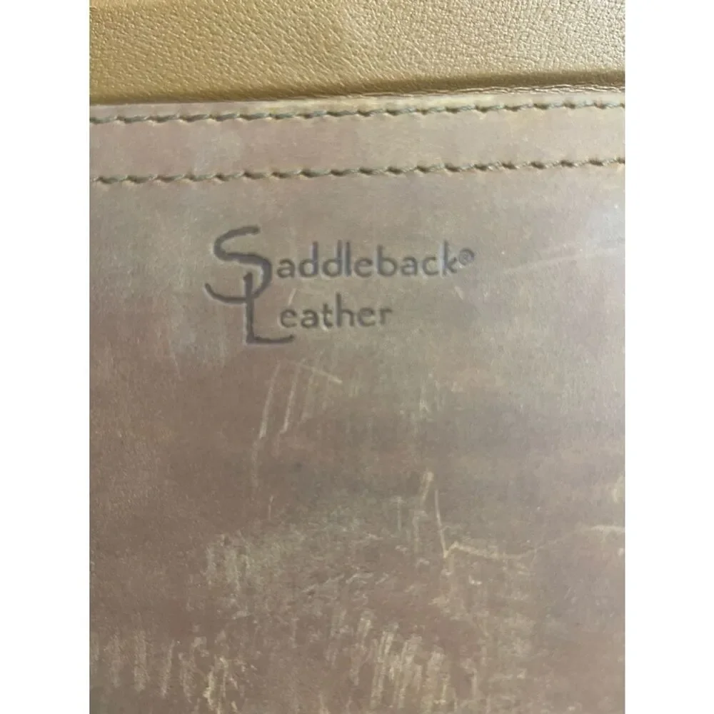Saddleback Leather Brown convertible Messenger/backpack with. Removable divider